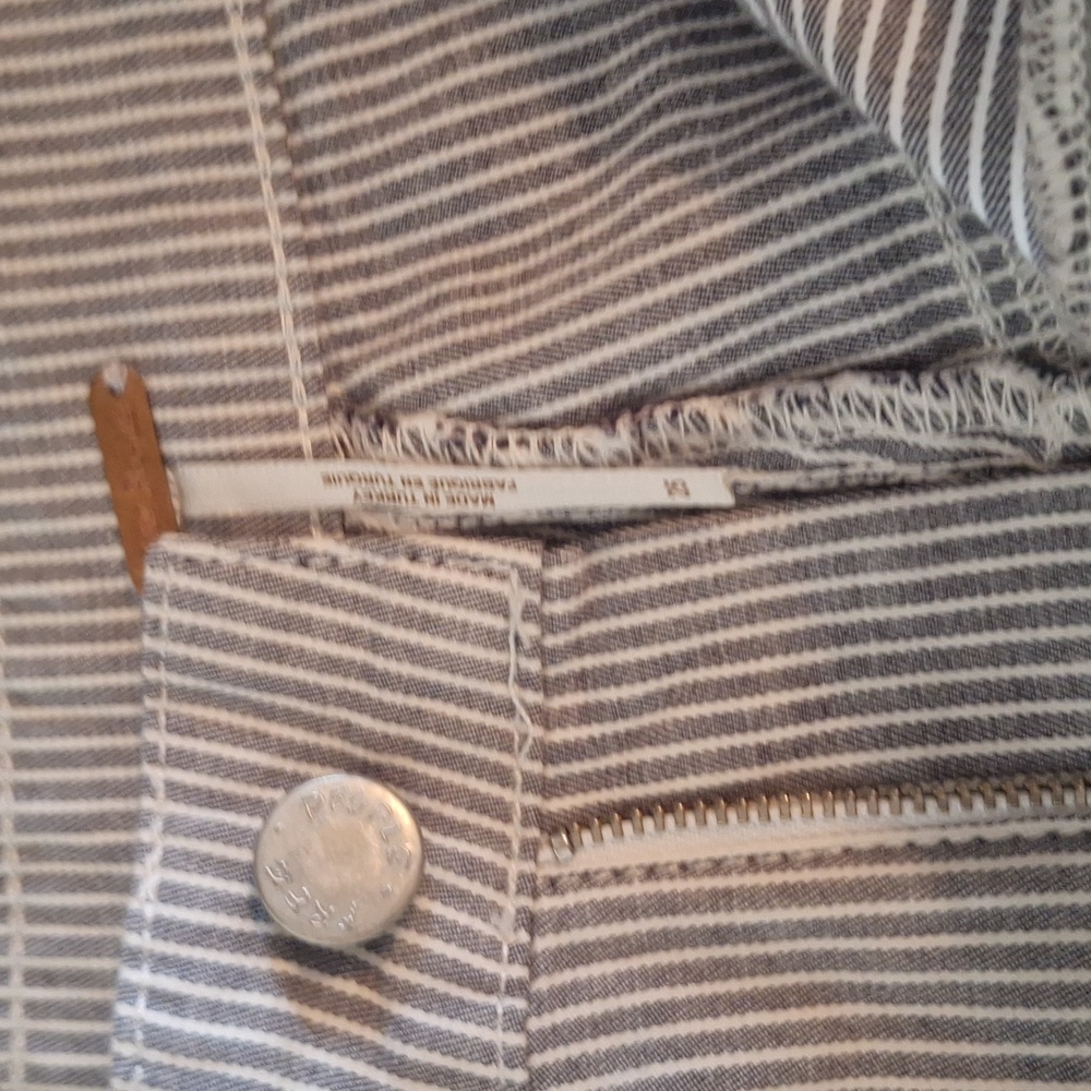 Nwot Free People Striped Blue w/ white Skinny pants Size 25 - Picture 7 of 9